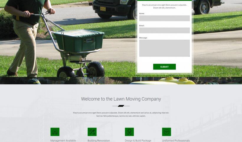 Lawn Mowing Landing Page