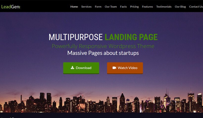 LeadGen WordPress Landing Page