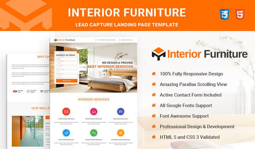 Interior And Furniture Landing Page