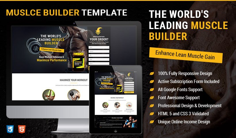 Supplements Products Landing Page