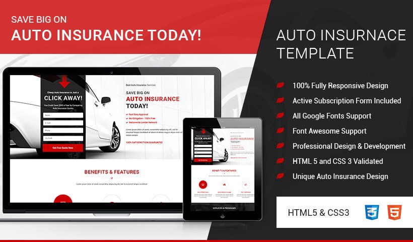 Auto Insurance Landing Page
