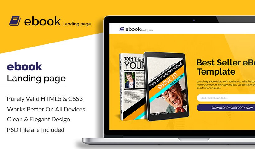 Landing Page Template For Ebook