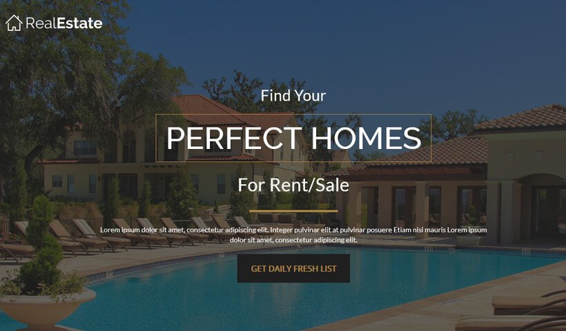 Property Landing Page Template